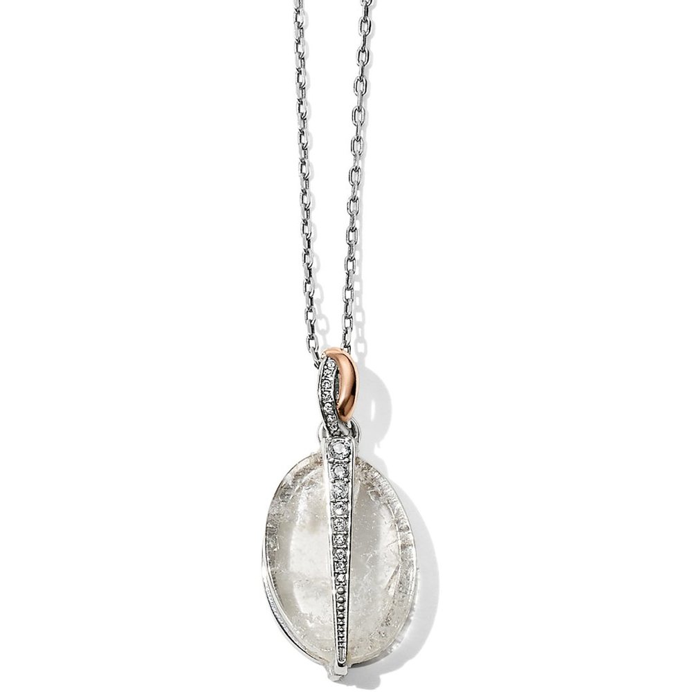 Neptune's Rings Oval Crystal Reversible Necklace